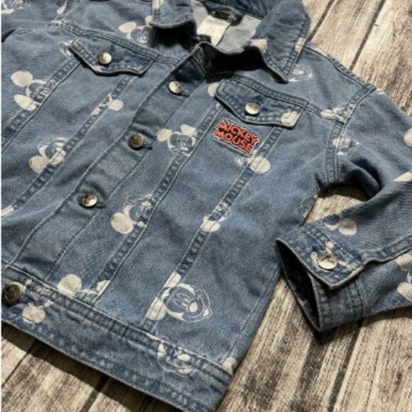 NWOT Disney Mickey Mouse Kids Denim Jacket - Picture 2 of 5